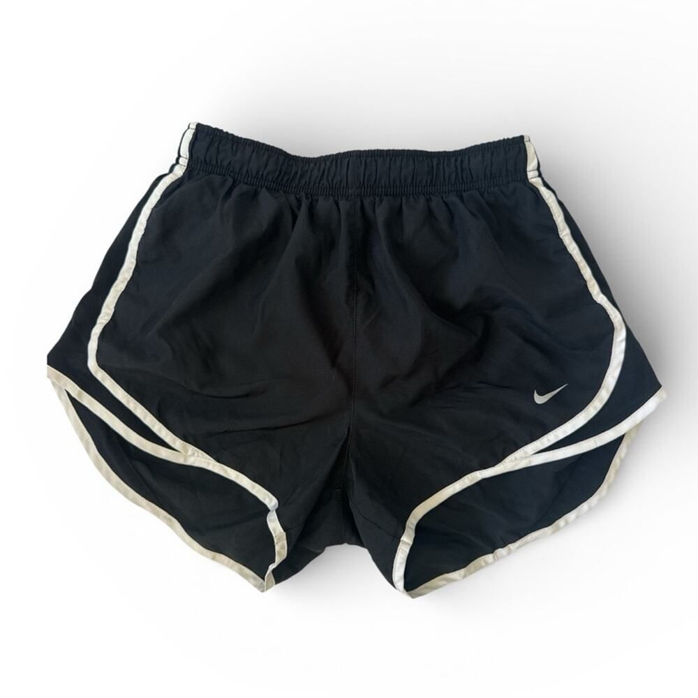 Nike Black Dri-FIT Running Shorts White Trim Athletic Size Small